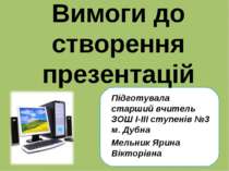 Вимоги до створення презентацій