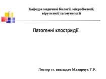 Патогенні клостридії
