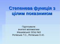 Степенева функція з цілим показником
